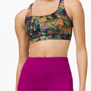 lululemon Colorful Patterned Energy Sports Bra